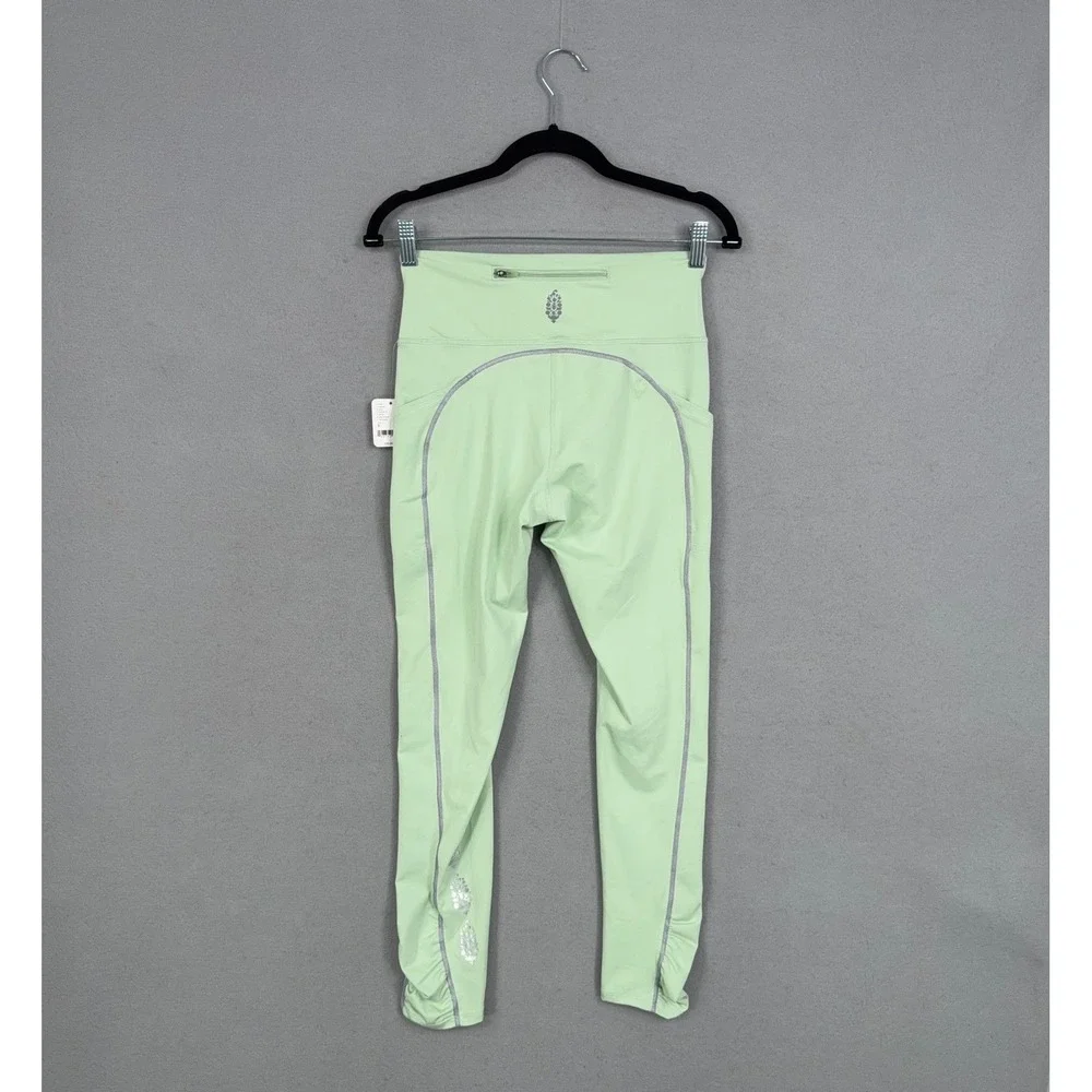 FP Movement Leggings Women Small Mint Green High Rise Pocket Athleisure Gym